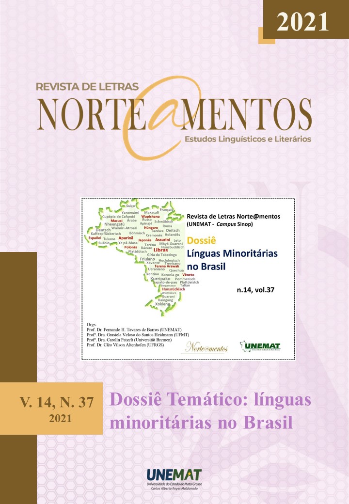 					View Vol. 14 No. 37 (2021): DOSSIÊ TEMÁTICO: LÍNGUAS MINORITÁRIAS NO BRASIL
				